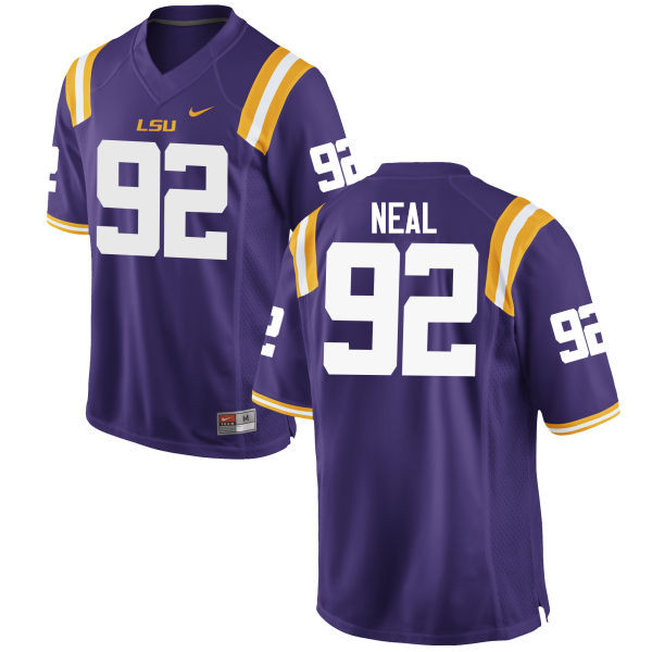 Men LSU Tigers #92 Lewis Neal College Football Jerseys Game-Purple - Click Image to Close